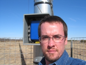 Me and the control panel for the met tower in 2008