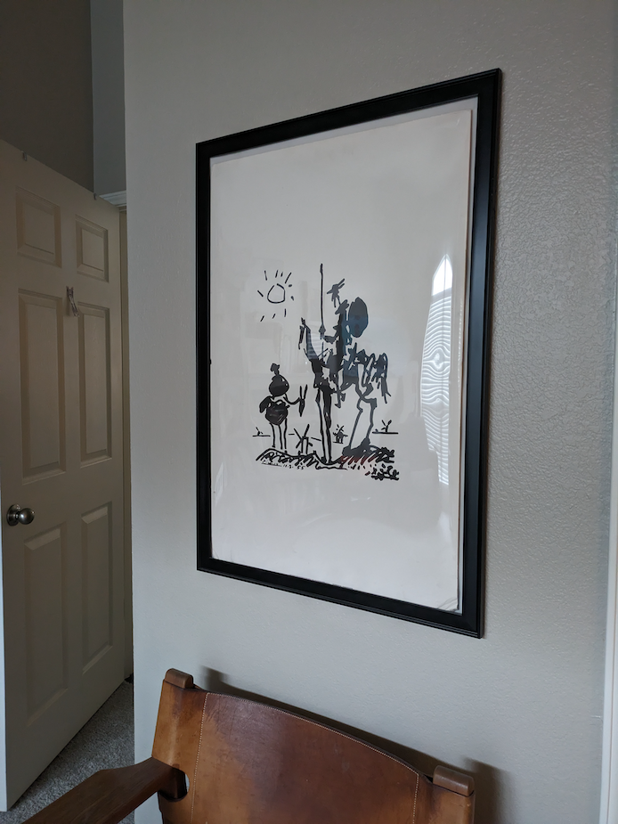 Don Quixote by Pablo Picasso on a wall in my home